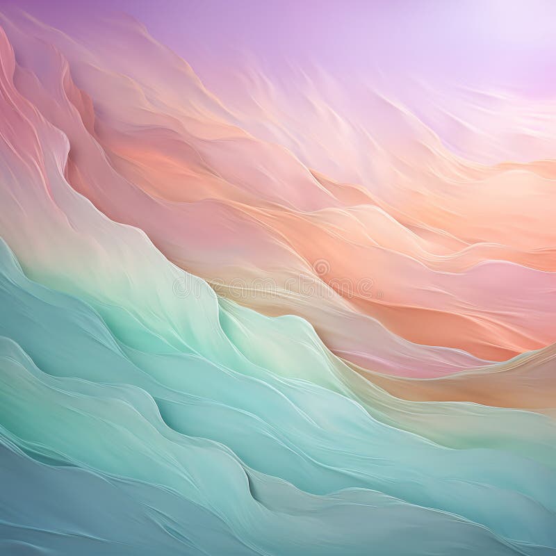 Background smooth gradient blue, peach green. Light color gradient transitions. Created with Generative AI royalty free stock images