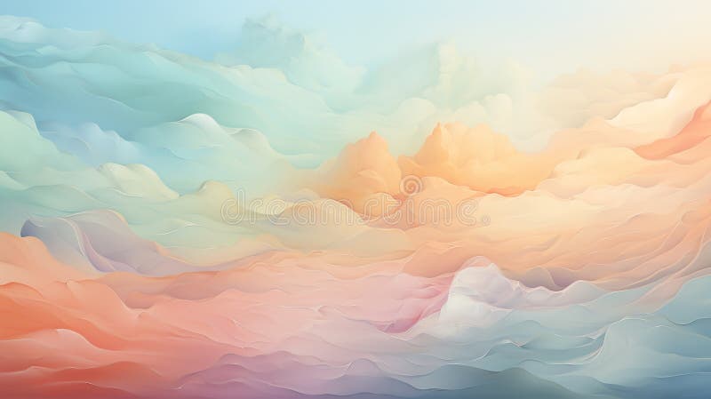 Background smooth gradient blue, peach green. Light color gradient transitions. Created with Generative AI royalty free stock images