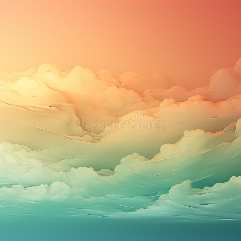 Background smooth gradient blue, peach green. Light color gradient transitions. Created with Generative AI royalty free stock photo