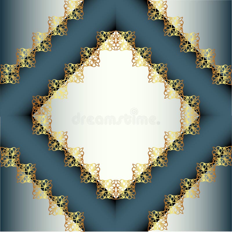 Background frame with gold ornament