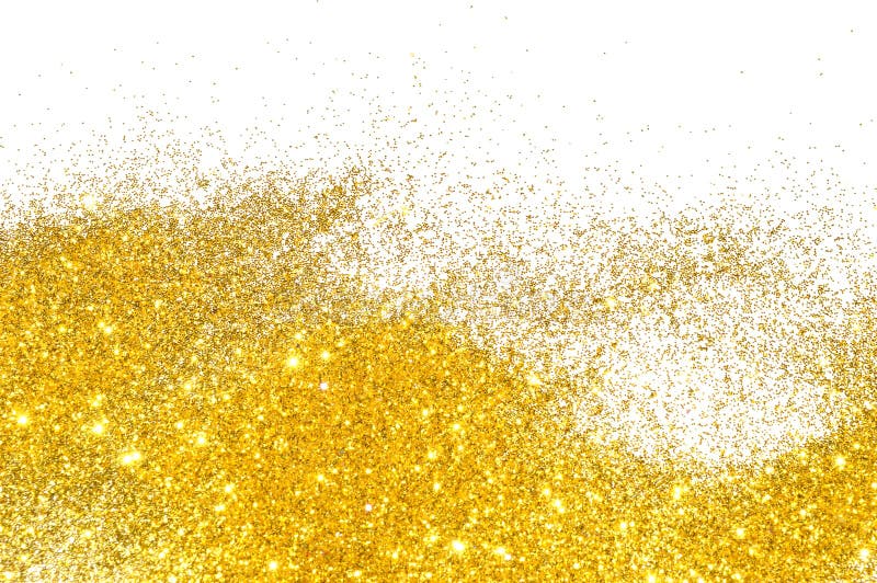 Background with Gold Glitter on White Background for Your Design Stock ...