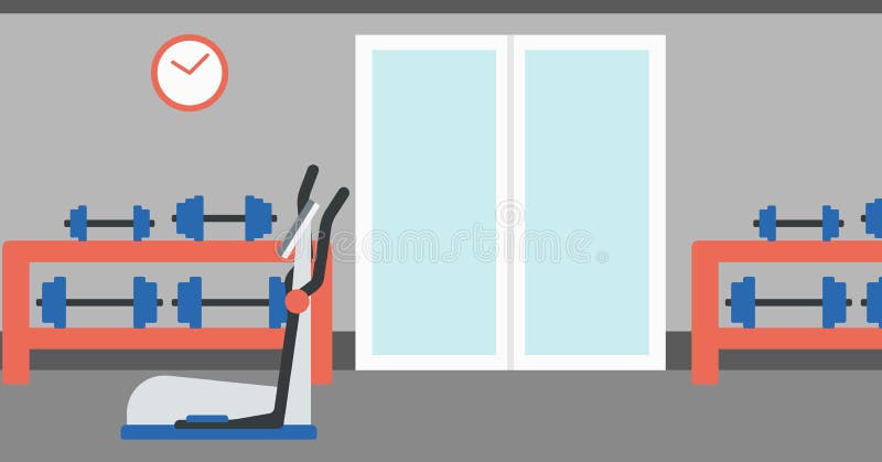 Background of Gym with Equipment. Stock Vector - Illustration of furniture,  design: 71087612