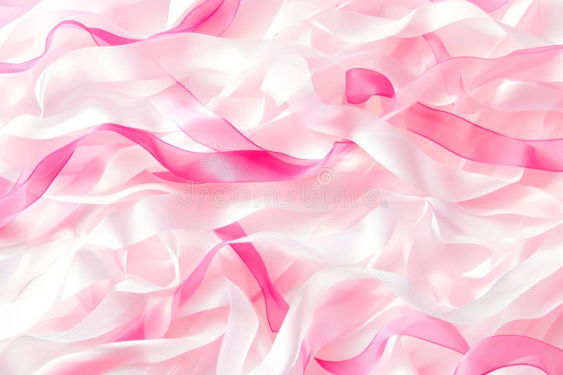 Background with a Gymnastics Ribbon Pattern in Shades of Pink and White