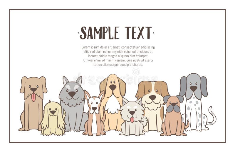 Background with Hand drawn dogs royalty free illustration Background with Hand drawn dogs royalty free illustration