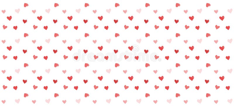 Background with Heart Seamless Pattern, Valentine`s Day Banner Stock ...