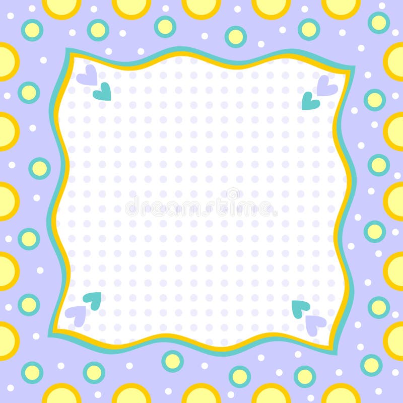 Background with hearts and dots stock illustration