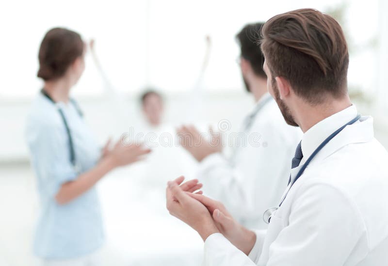 Background image of a group of doctors stock photo