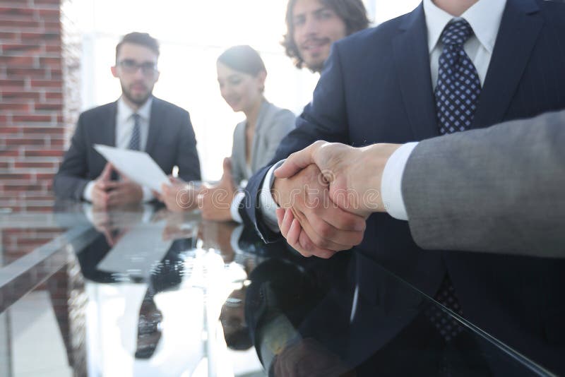 Handshake of Business Partners in Conference Room Stock Photo Image of friendship, cooperation