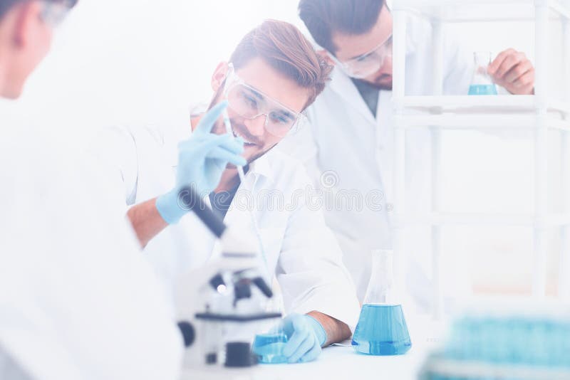 Background Image Science Team in the Lab Stock Image Image of adult