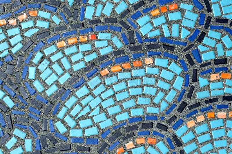 Decorative Ceramic Tiles on the Wall of the Building Stock Image