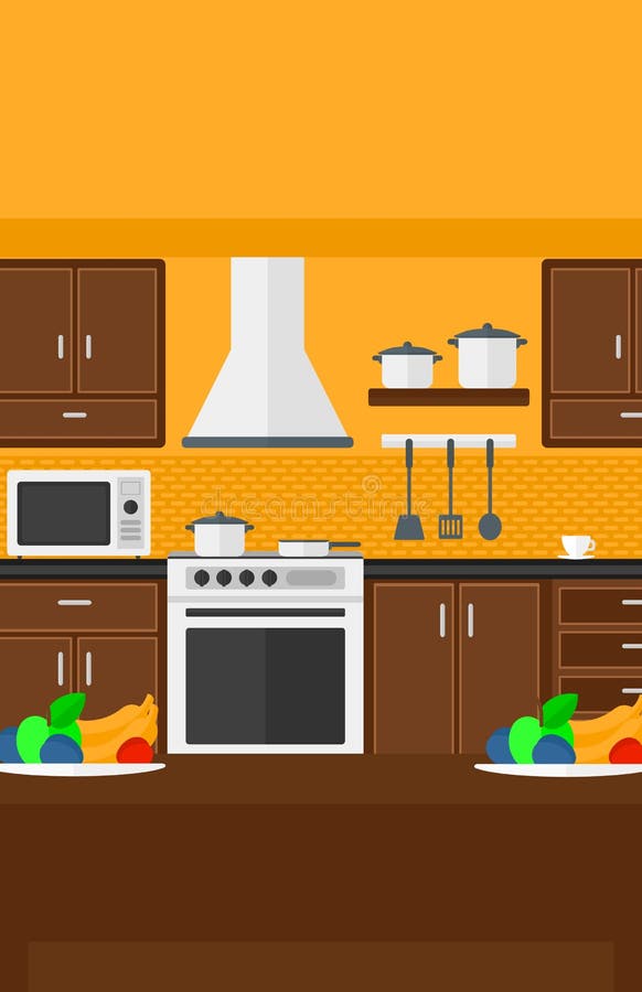 Background of Kitchen with Appliances. Stock Vector - Illustration of background, inside: 65985708 Background of Kitchen with Appliances. Stock Vector - Illustration of background, inside: 65985708