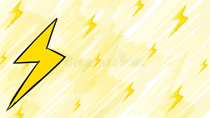 Background Lightning Cartoon Sketch Drawing Style with White Background.  Electric, Yellow, Power, Electric, Thunder, Storm, Flash Stock Illustration  - Illustration of cartoon, arrows: 187379740
