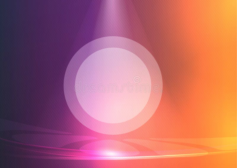 Background Lights Orange and Purple, Blank Stock Vector Illustration