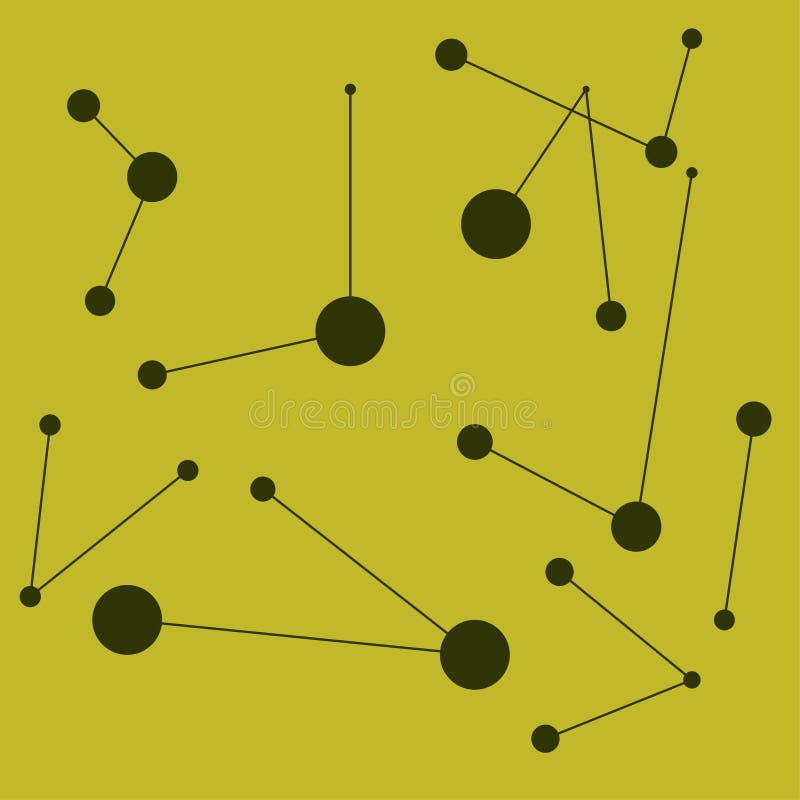 Background with Lines and Dots Stock Illustration - Illustration of