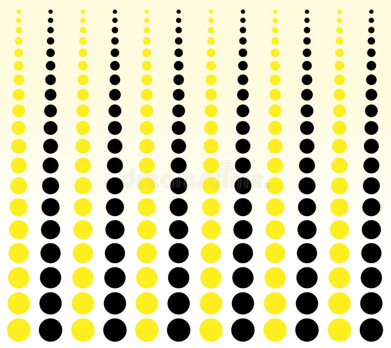 Background Made Of Yellow And Black Circles Stock Vector Illustration