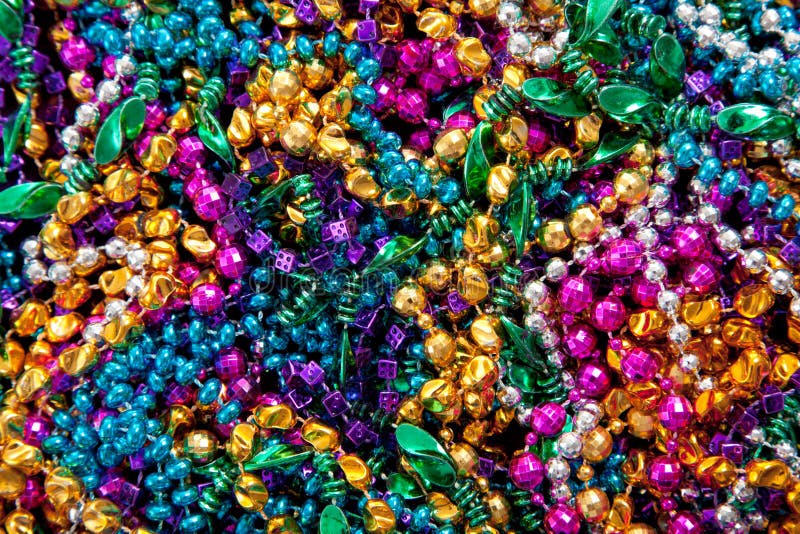 Background of mardi gras beads