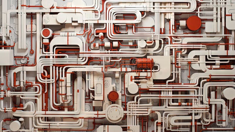 Background with metallic panels texture, wires and circuit. Spaceship hull wall technology background. stock images