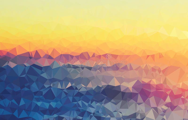 Background modern texture triangle geometry wrinkly colorful sunset valley