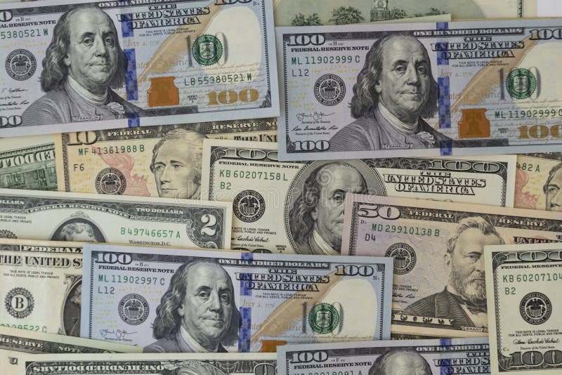 Background with money of american hundred dollar and other notes royalty free stock photo Background with money of american hundred dollar and other notes royalty free stock photo