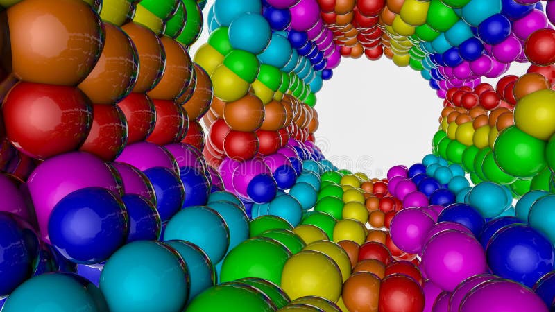 Background from Multi-colored Spheres. Abstract Rainbow Illustration ...