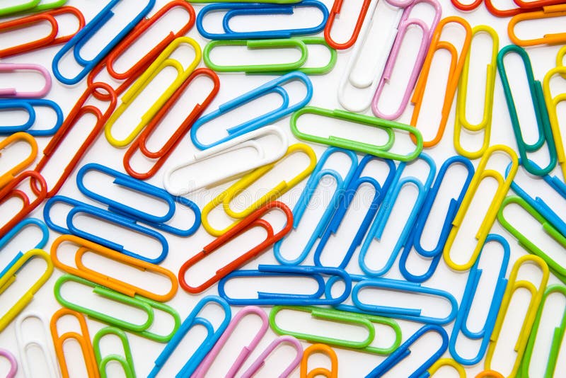 Background From Multicoloured Paper Clips Stock Image Image of