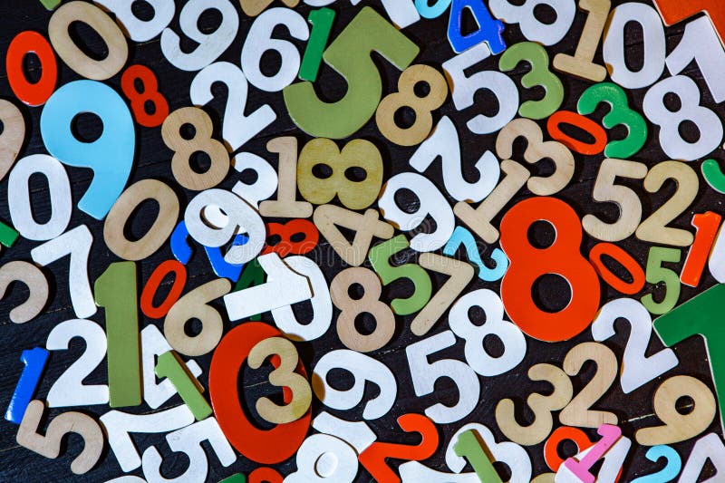 Background or texture of numbers. Finance data concept. Mathematic. Banking or currency. Business and economic growth. stock photo