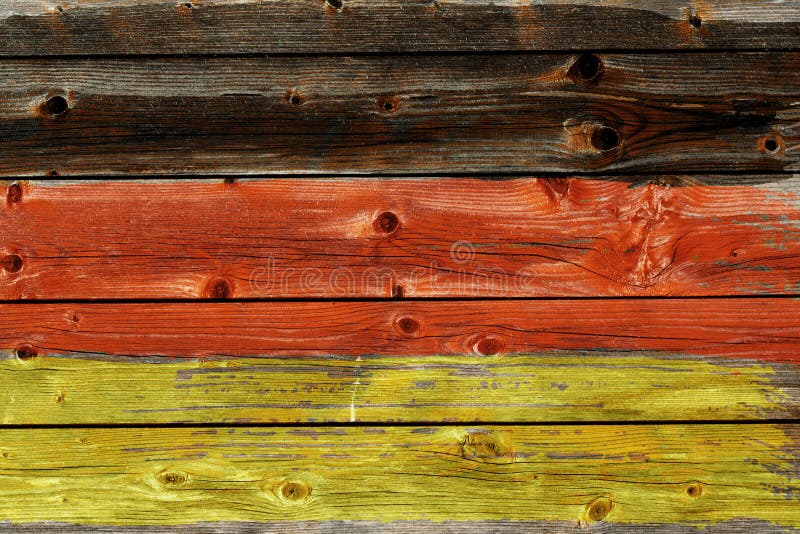 Background from old German flag in grunge style stock images