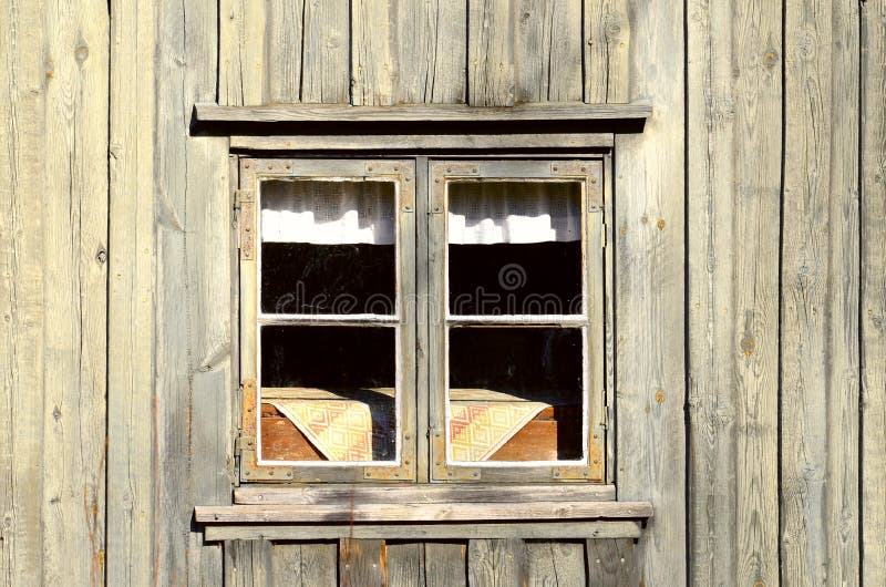 Background old house with windows