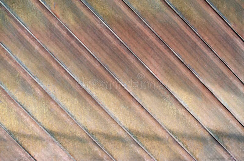 Background Old Zinc Roof. Rusty Roof Texture, Oblique Lines Stock Photo Image of sheet, iron