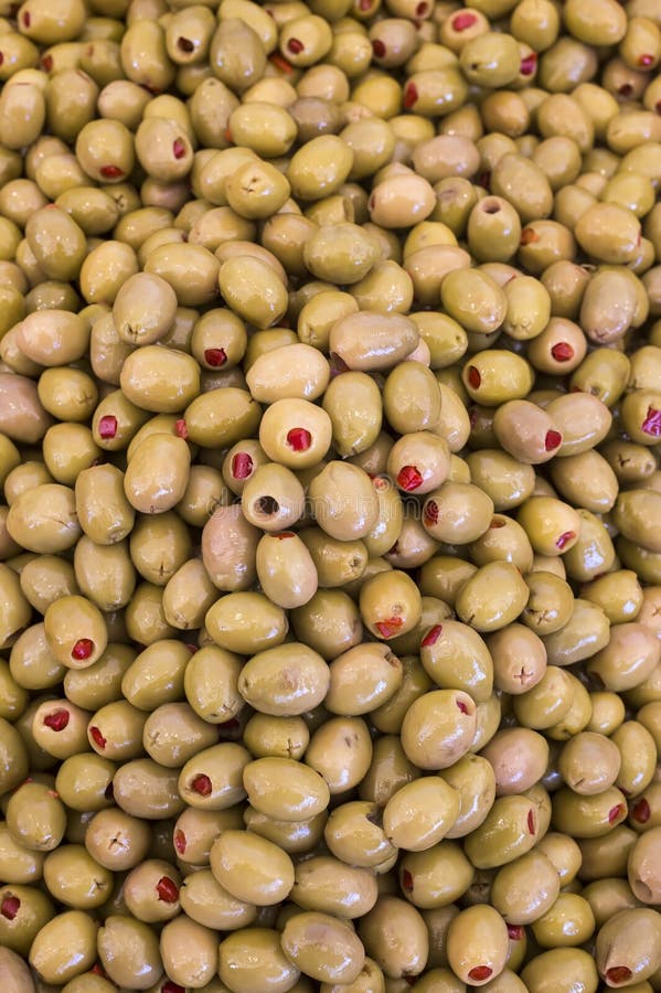Background of Olives Close Up. Fruit and Vegetable Market Stock Image
