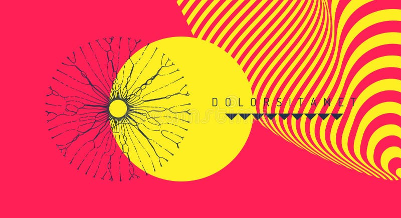 Background with optical illusion. Array with dynamic particles. Pattern can be used as a template for brochure, annual report vector illustration