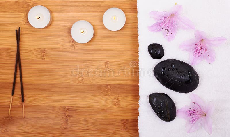 Background with spa stones