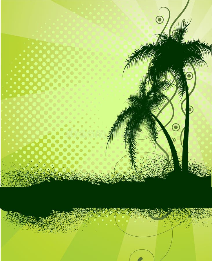 Background with palm trees