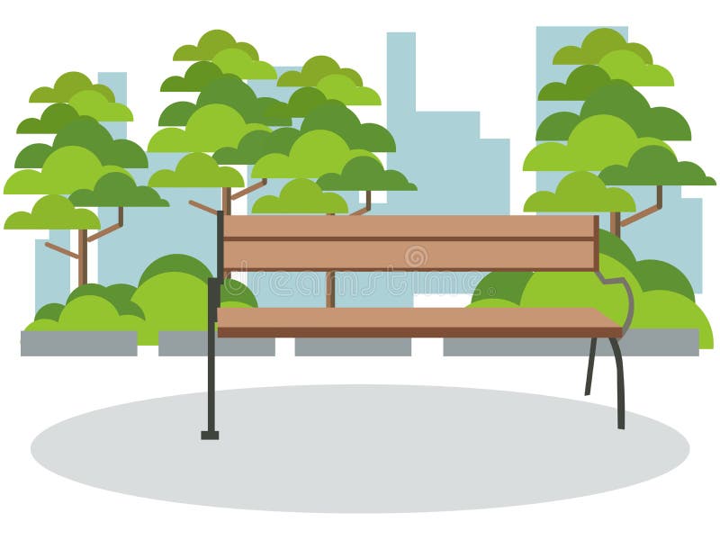 Background Park Rest, Bench. in Minimalist Style Cartoon Flat Raster Stock  Illustration - Illustration of city, lantern: 165575562