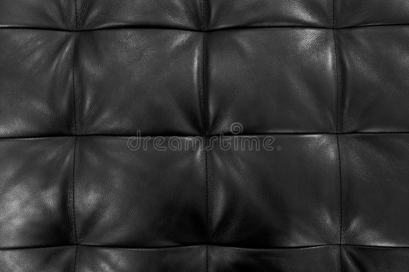 Texture of Black Upholstery Leather Pattern Background Stock Image