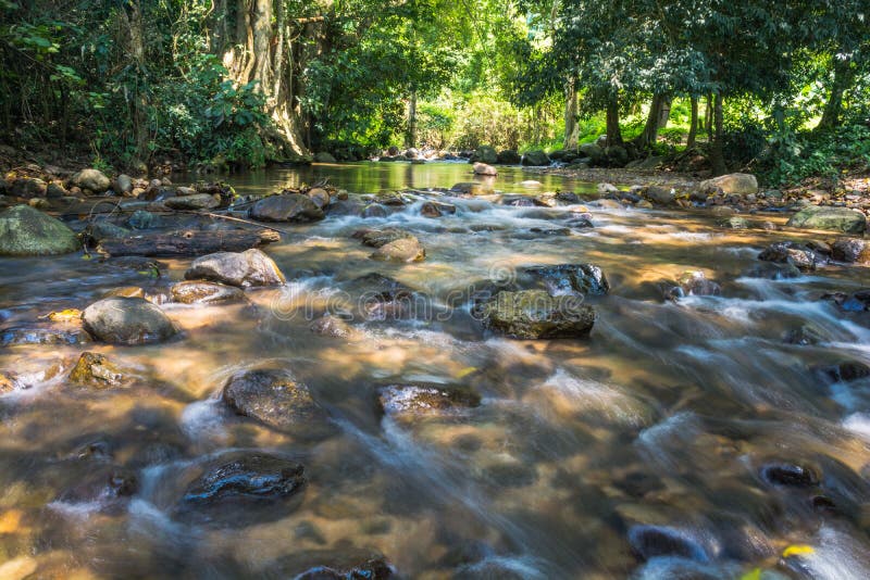 Background Picture Water Flows through Rocky Path O Stock Photo - Image ...