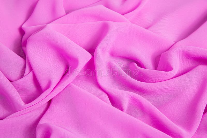 Background of Pink Soft Thin Fabric Lined with Waves Stock Image
