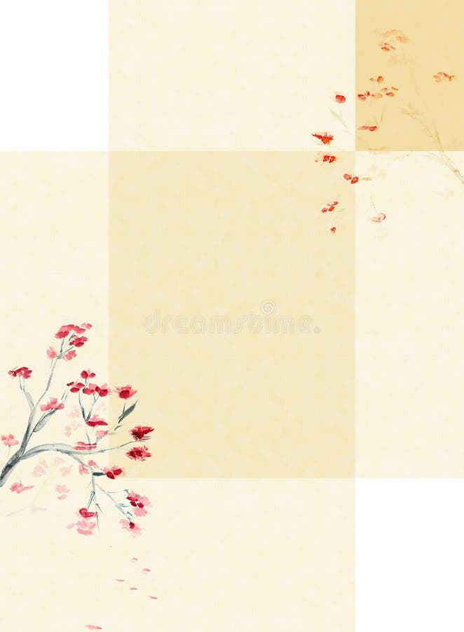 Background with a Plum blossom