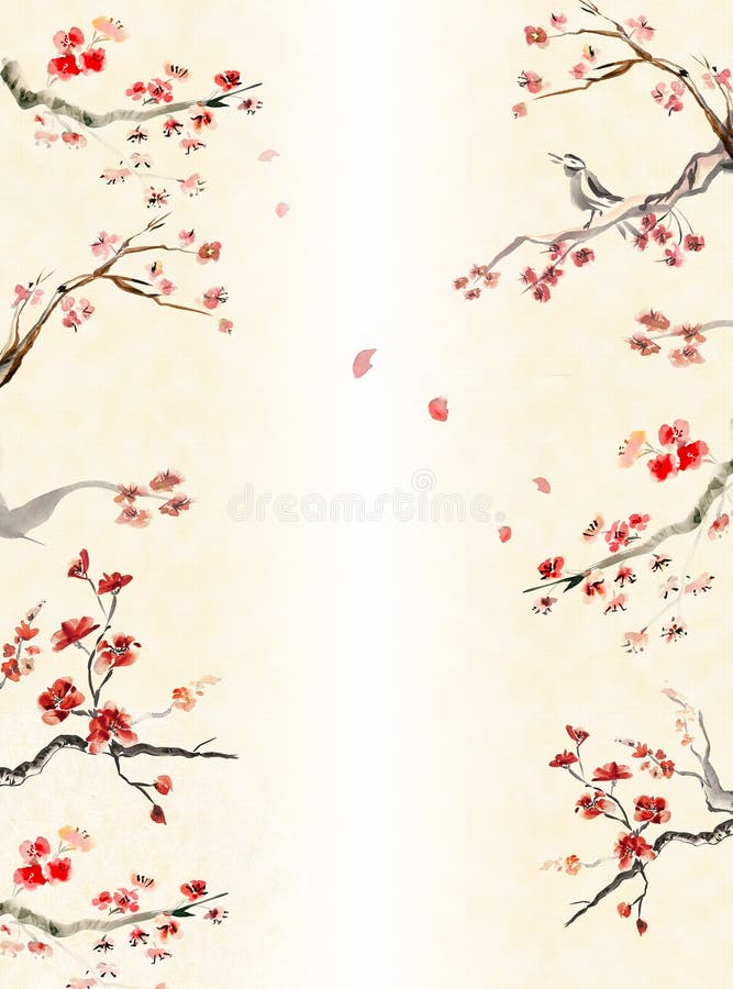 Background with Plum blossom