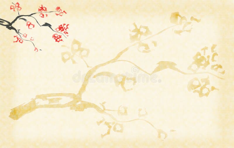 Background with Plum blossom