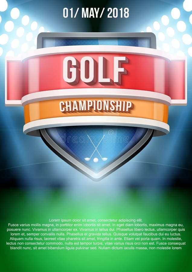 Background for posters golf field game vector illustration