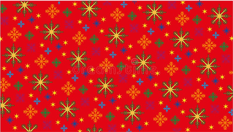 In background are presented many of snow crystals of different s vector illustration