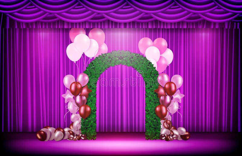 Nền màn cửa màu tím kết hợp với hoa cưới thiên nhiên sẽ mang đến cảm giác mộc mạc và thanh lịch cho lễ cưới của bạn. Hãy cùng chúng tôi thưởng thức bức ảnh này để tìm được cảm hứng cho ngày trọng đại của bạn.