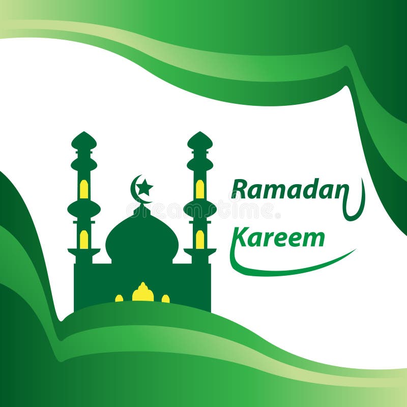 Background Ramadan Kareem Green Color Stock Vector - Illustration of  flight, flying: 175893021