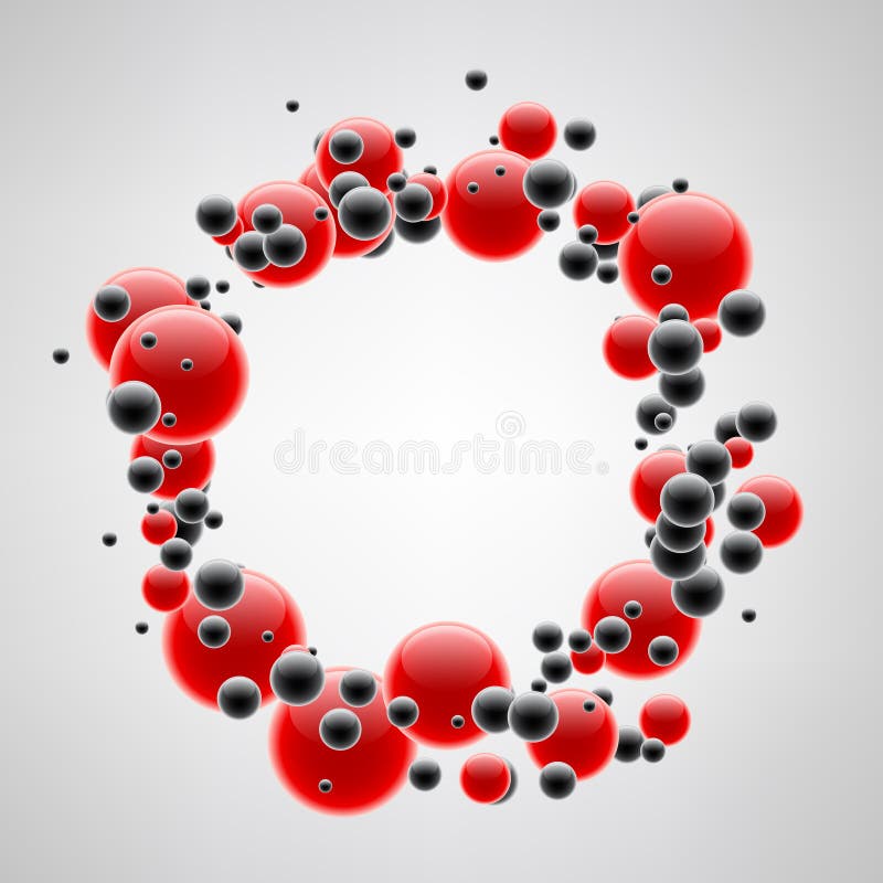 Bubbles on black. stock vector. Illustration of curve 3945688