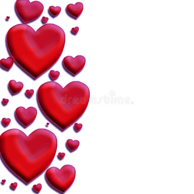 Background With Red And White Hearts. Stock Illustration Illustration