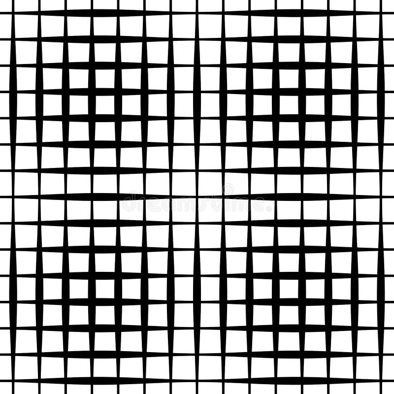 Checked, square, plaid pattern. Black white versions. stock illustration