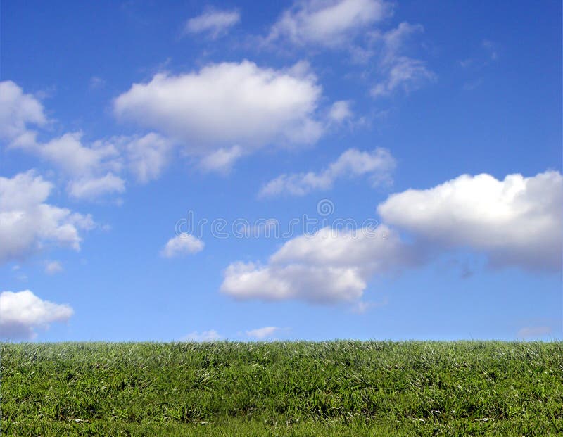 Hintergrund des bewölkten Himmel und gras.