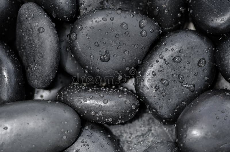 Background of spa stones with water drop still life style