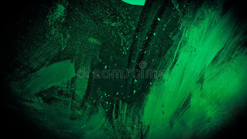 Background splashes of acrylic paints wall, combination of black and green, creative background with shabby paint, loft background royalty free stock image